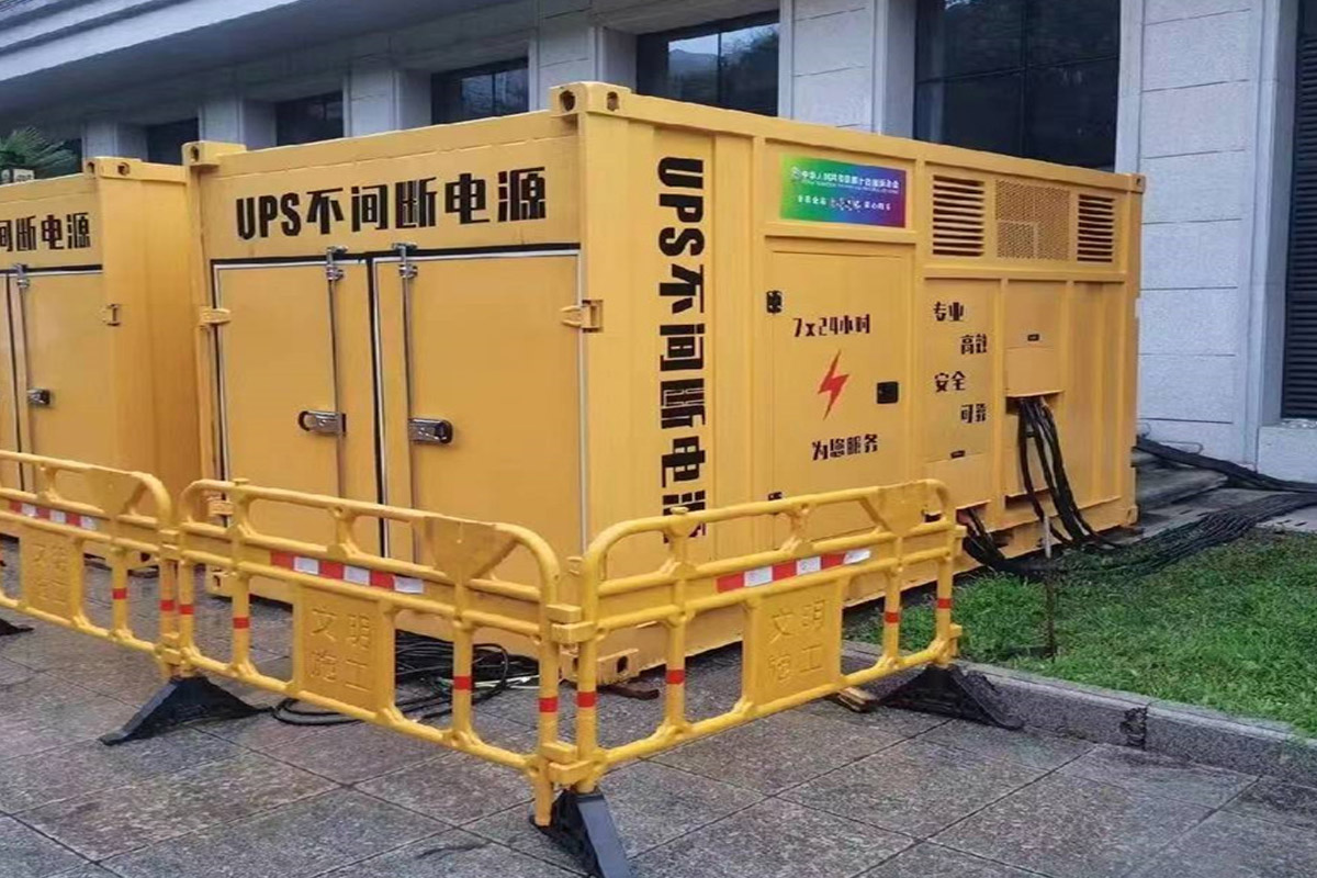 衡山发电机租赁施工现场