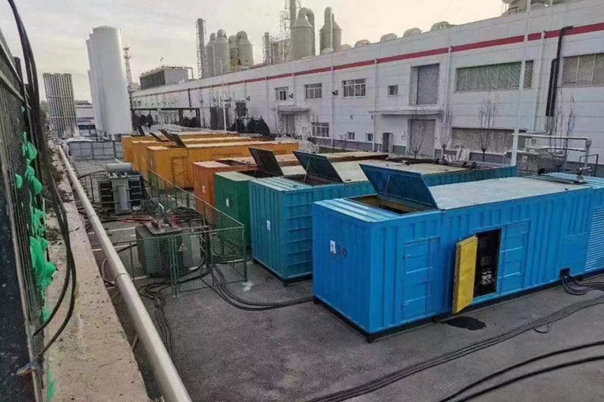 衡山发电机租赁施工现场